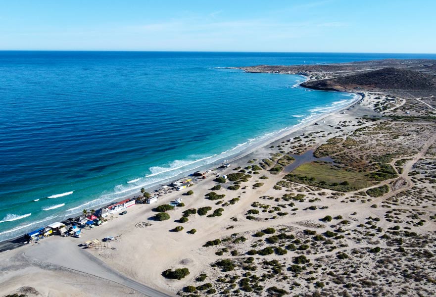 Playa Tecolote La Paz aerial image