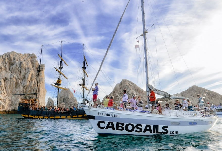 Sail boat adventure at The Arc in Cabo San Lucas, Mexico.