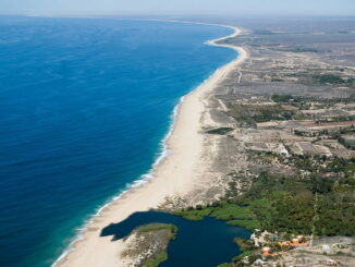 Todos Santos Beaches aerial view in BCS, Mexico