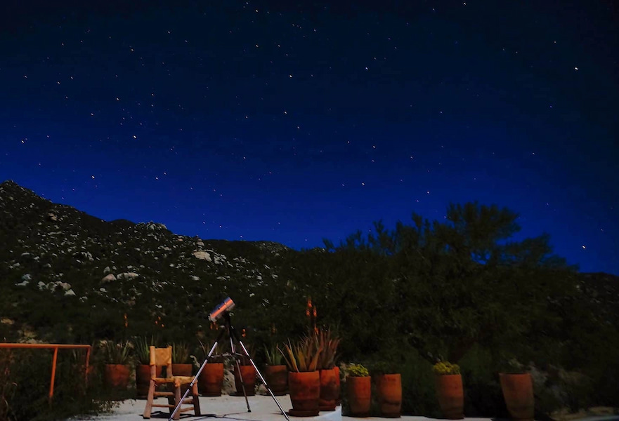 Stargaze setup in Baja California Sur, Mexico