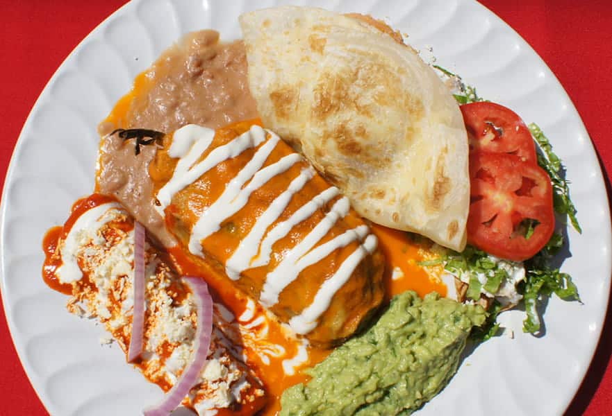 Chile relleno dish at Restaurant Bar Campestre in Los Cabos Mexico