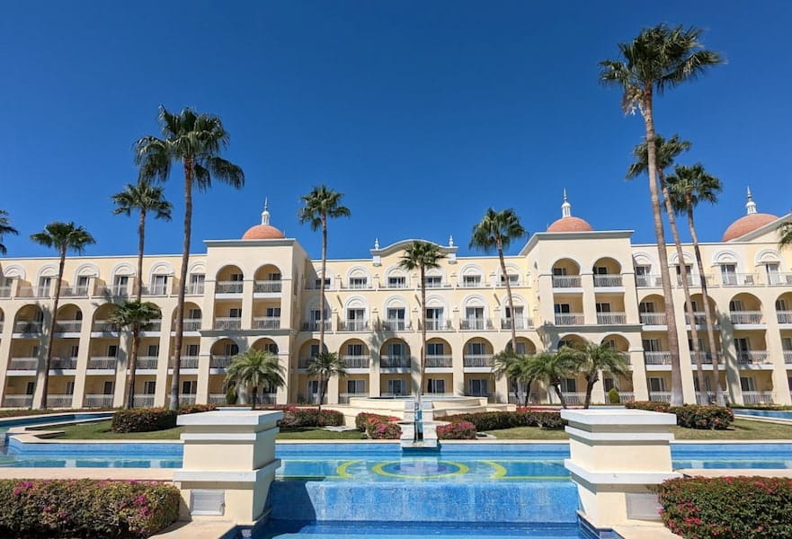 Panoramic view of Riu Palace Resort in Cabos San Lucas Mexico