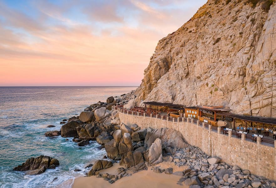 Panoramic view overlooking the Sea of Cortez at El Farallon in Cabo San Lucas, Mexico