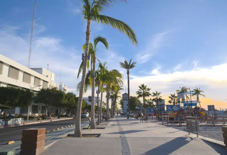La Paz Malecón at sunset